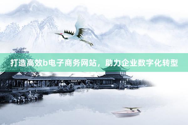打造高效b电子商务网站，助力企业数字化转型