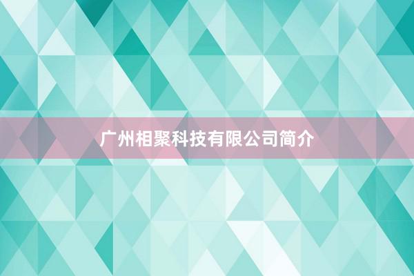 广州相聚科技有限公司简介