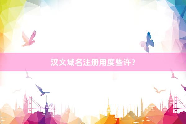 汉文域名注册用度些许？
