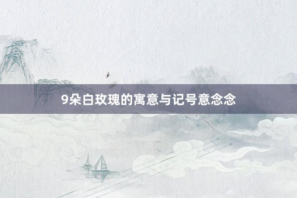 9朵白玫瑰的寓意与记号意念念